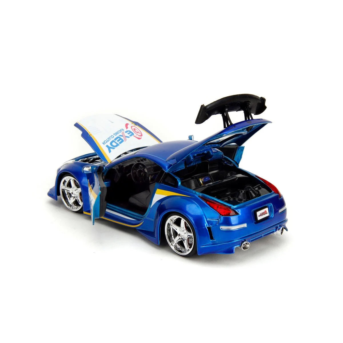 JDM Tuners 2003 Nissan 350Z Exedy - 1:24 Scale Die-Cast Model Car (Candy Blue)