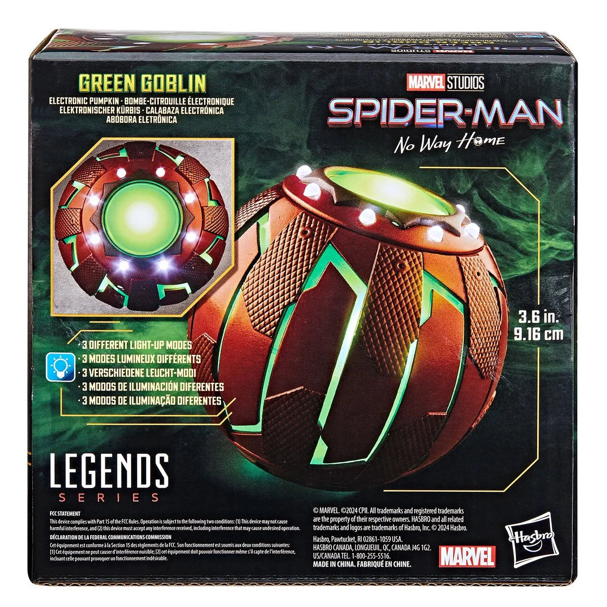 Spider-Man No Way Home Green Goblin Electronic Pumpkin β Marvel Legends Prop Rep