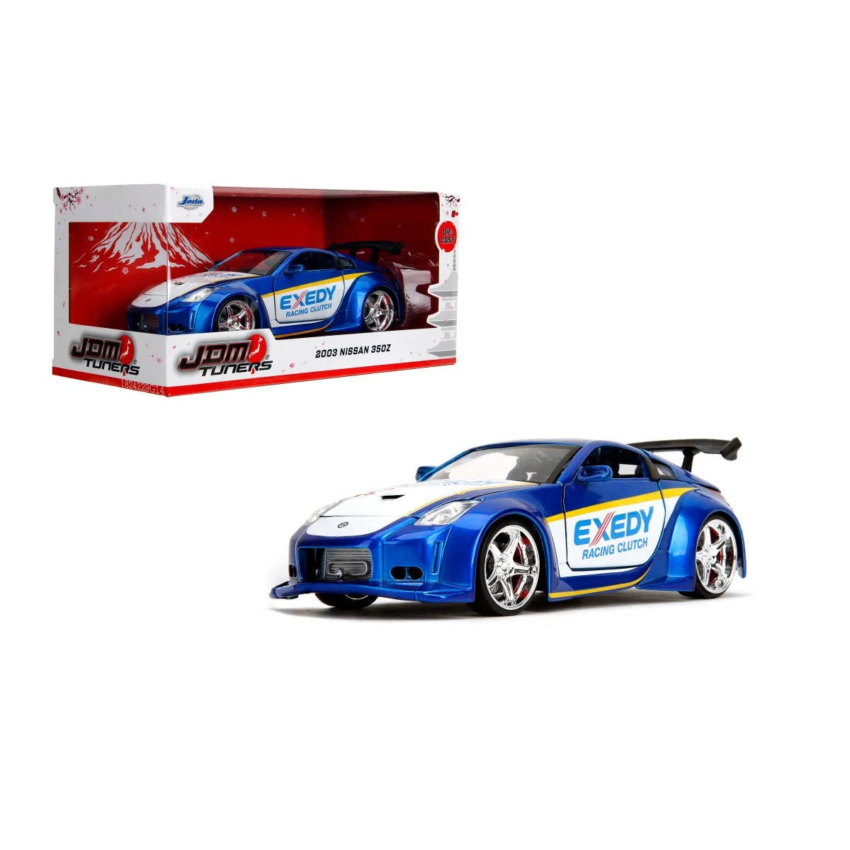 JDM Tuners 2003 Nissan 350Z Exedy - 1:24 Scale Die-Cast Model Car (Candy Blue)