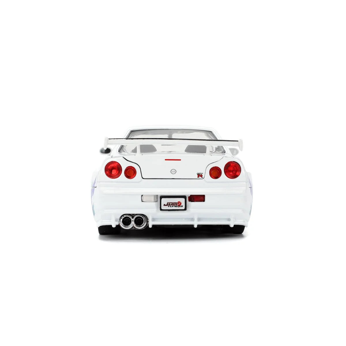 JDM Tuners 2002 Nissan Skyline GT-R R34 Glossy White 1:24 Scale Die-Cast Metal Vehicle