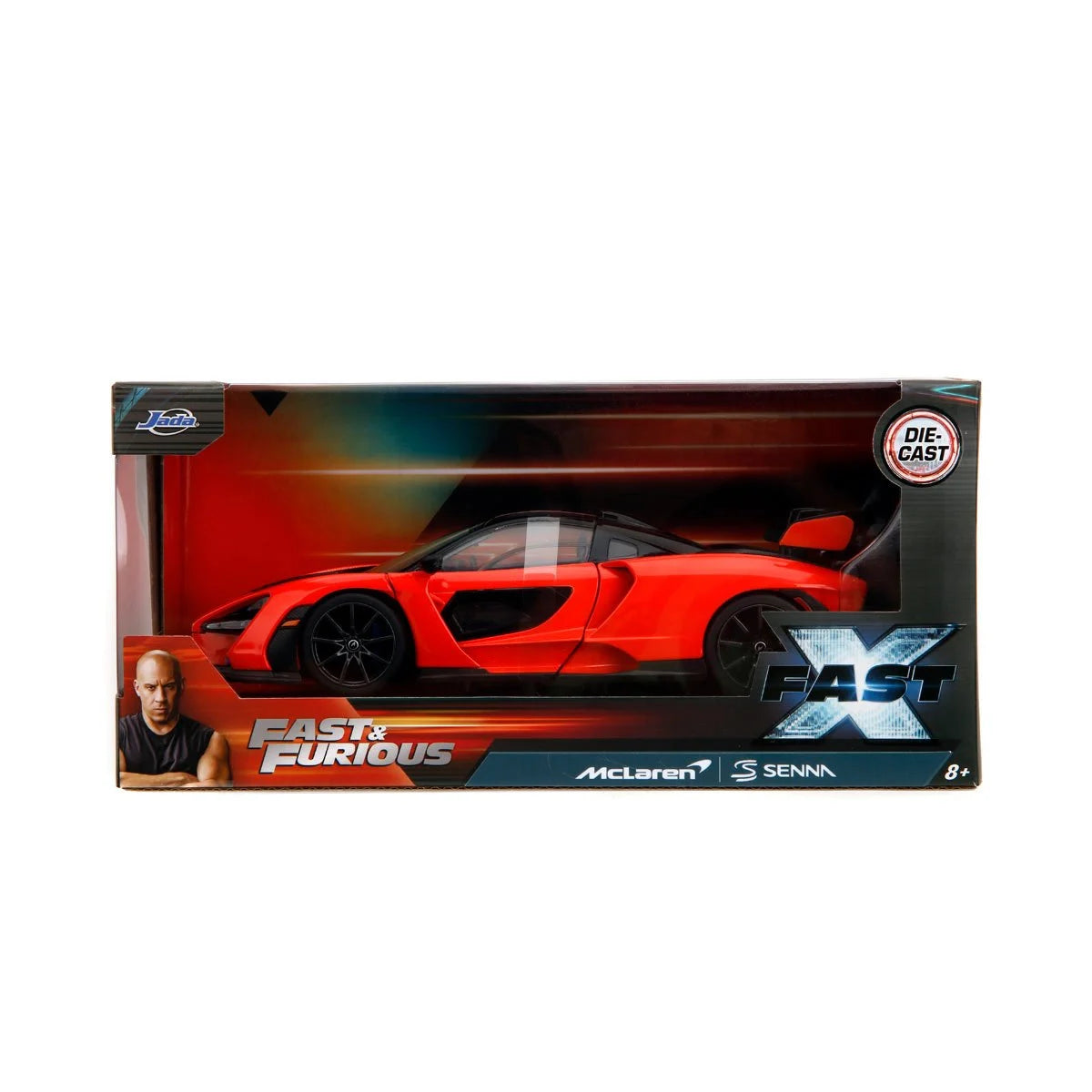 Fast and Furious Fast X McLaren Senna Orange and Black 1:24 Scale Die-Cast Metal Vehicle