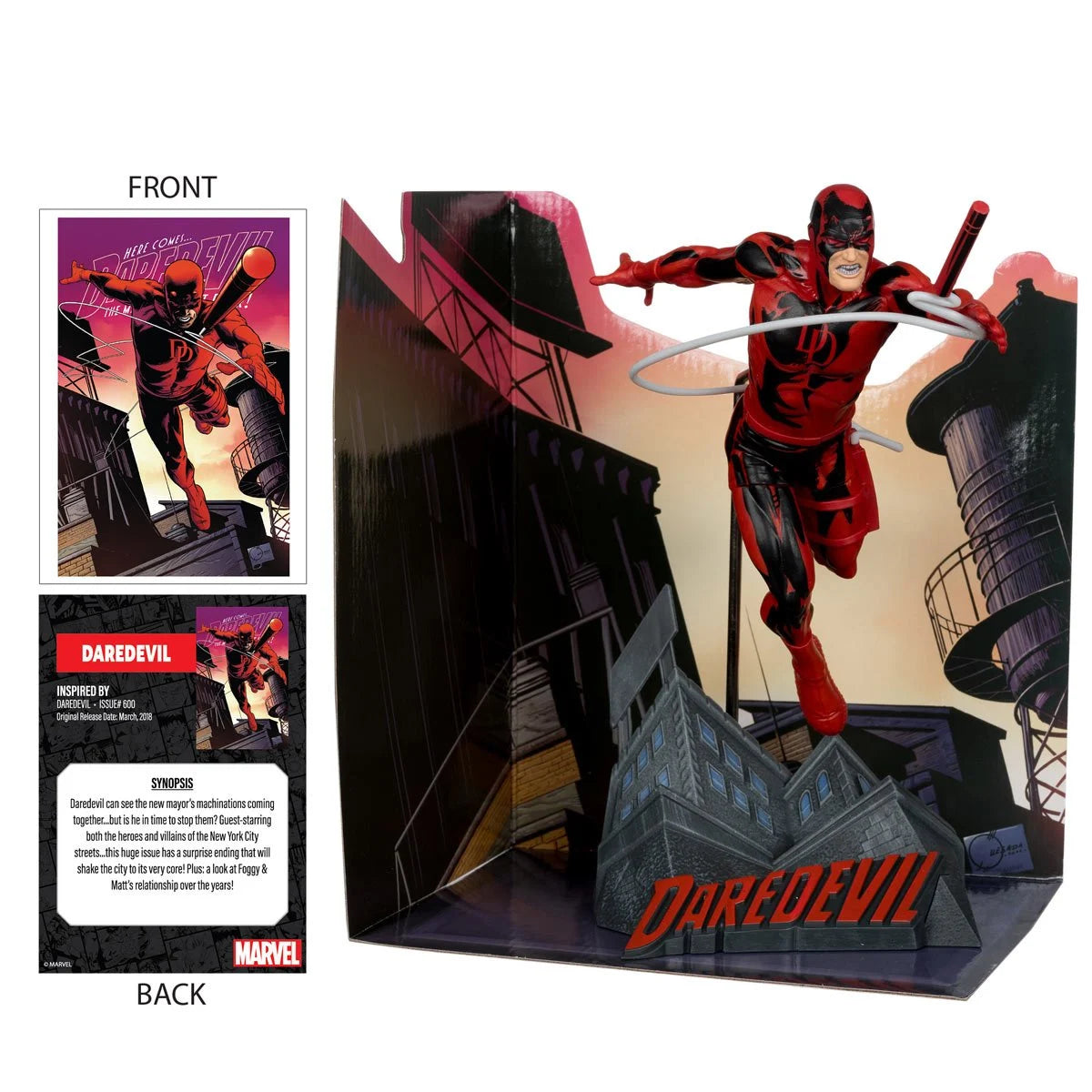 Marvel Daredevil #600 1:10 Scale Figure w/ Scene β McFarlane Toys