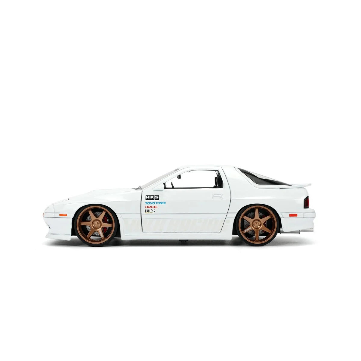 JDM Tuners 1985 Mazda RX-7 FC Volk Racing White 1:24 Scale Die-Cast Metal Vehicle