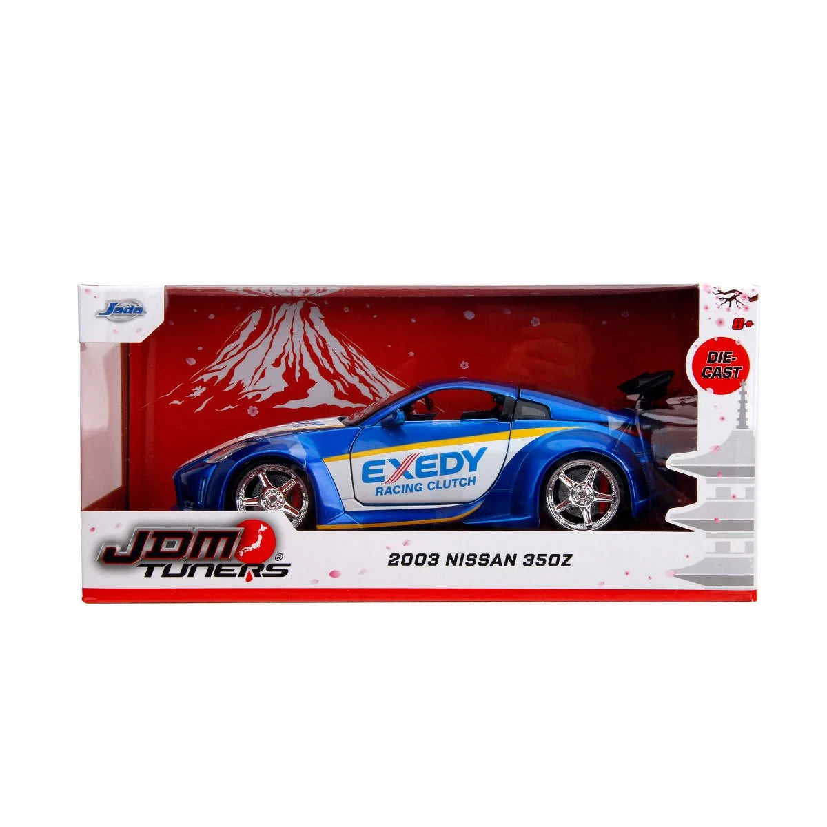 JDM Tuners 2003 Nissan 350Z Exedy - 1:24 Scale Die-Cast Model Car (Candy Blue)