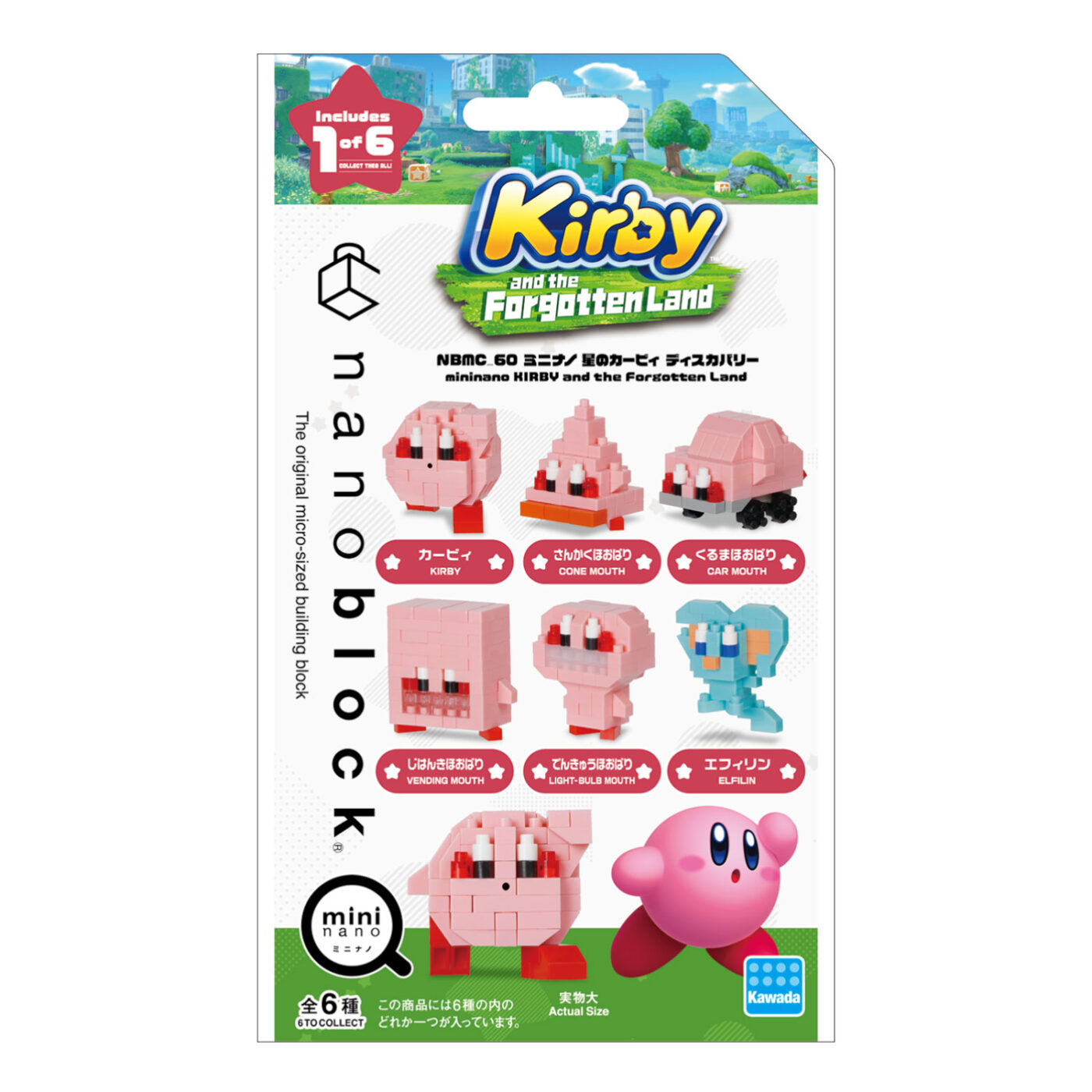 Kirby and the Forgotten Land Nanoblock Mininano Blind Box Case (6) – Collectible
