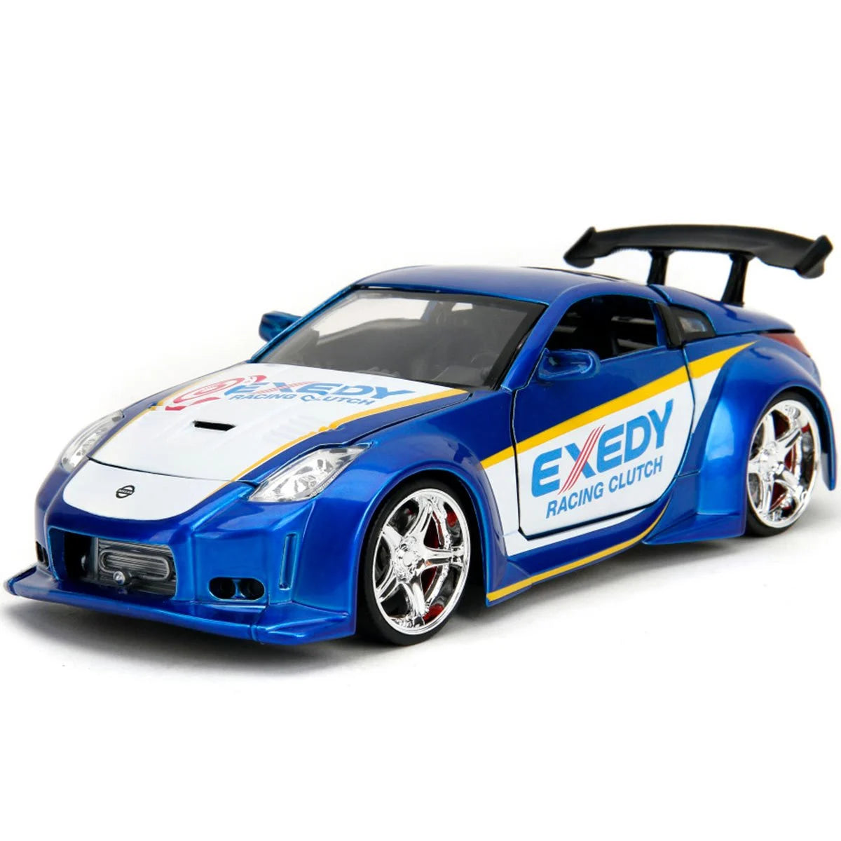 JDM Tuners 2003 Nissan 350Z Exedy - 1:24 Scale Die-Cast Model Car (Candy Blue)